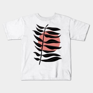 Olive leaves abstract midcentury modern minimal design Kids T-Shirt